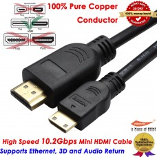 Yellow-Price Ultra Series High Speed Mini HDMI to HDMI cable with Ethernet (6.6 Feet / 2 Meters)